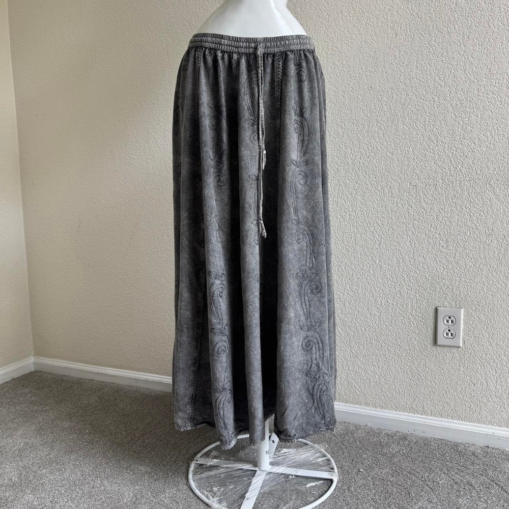 Catalog Classics Gray Vintage maxi skirt Size 2X